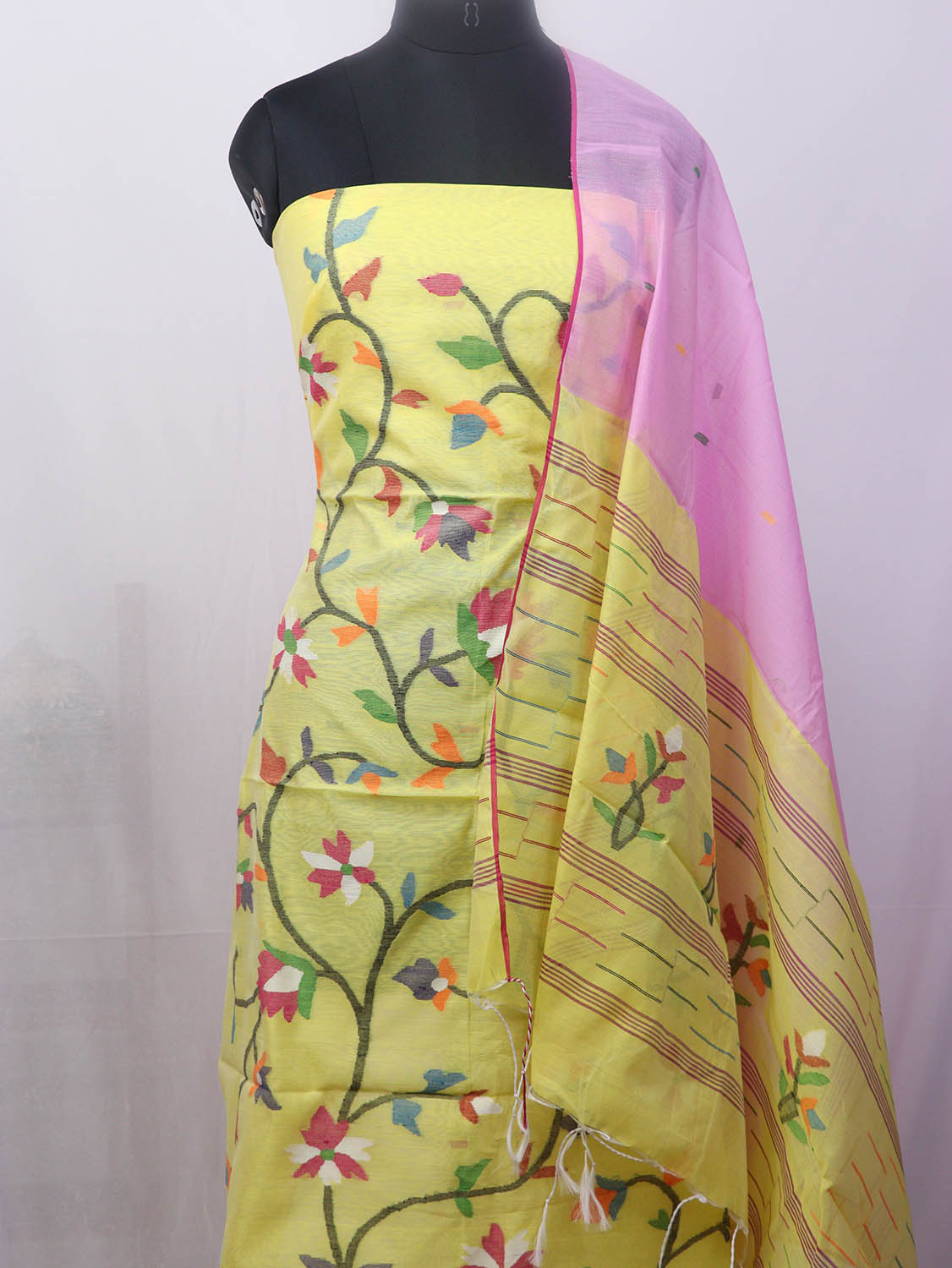 Dhakai Jamdani Dress, Handloom Cotton 2 Piece, White and Red Combination,  Soft, Comfortable Summer Wear. Kamij and Dupatta - Etsy